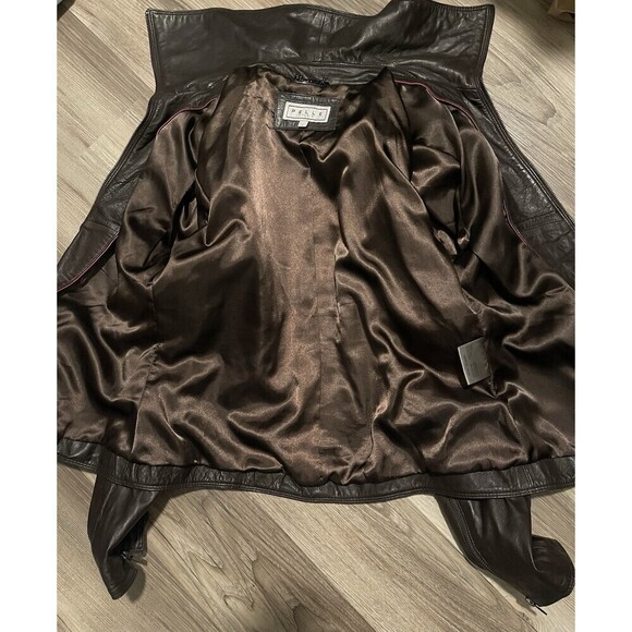 Pelle Studio Womens Vintage Leather Jacket Coat Size L Soft Zipper Sleeve Brown - Picture 15 of 15